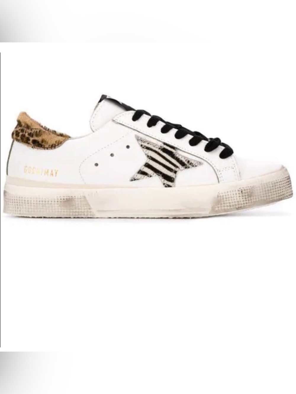 Golden Goose Zebra Animal Print May Sneakers 39